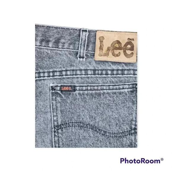 Vintage 90s Lee riders black ice acid wash jeans. 38x34. Union made USA - Picture 2 of 8